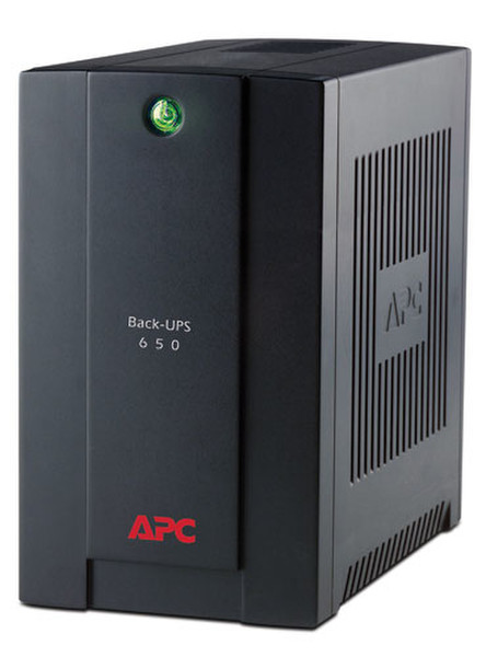 APC Back-UPS 650 650VA 3AC outlet(s) Tower Black uninterruptible power supply (UPS)