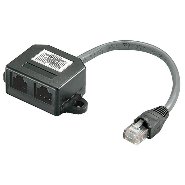 Wentronic 38911 Cable splitter Schwarz Kabelspalter oder -kombinator