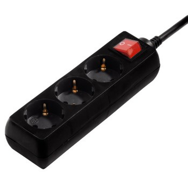 Hama 00121906 3AC outlet(s) 230V 3m Black surge protector