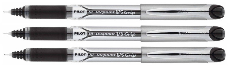 Pilot Hi-Tecpoint V5 Grip Stick pen Black 3pc(s)