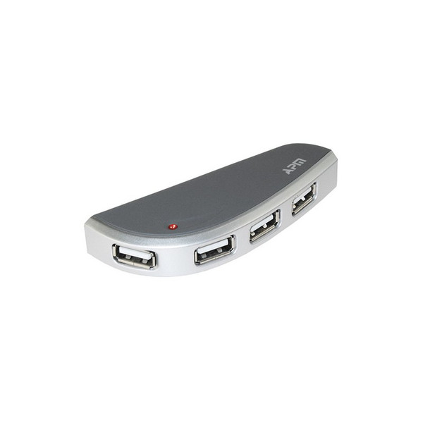 APM Hub 4 ports USB 2.0 USB 2.0 480Мбит/с Серый, Белый