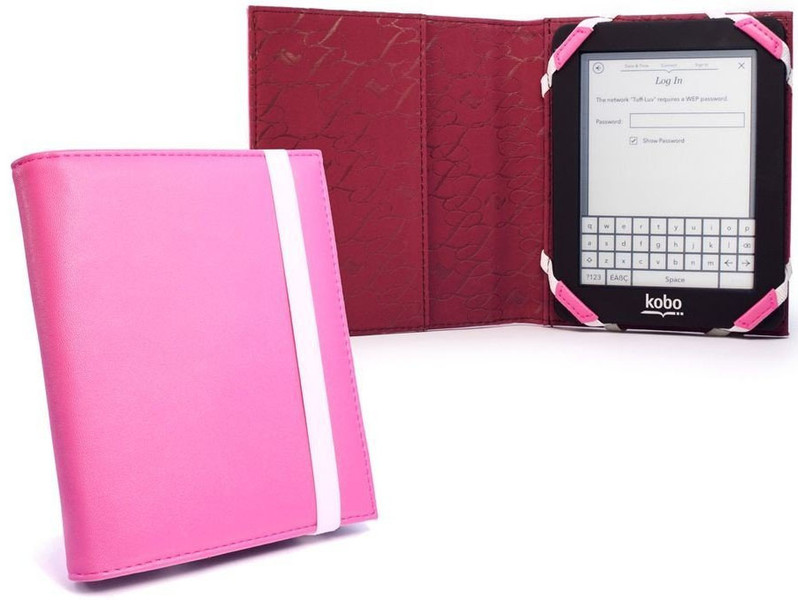 Tuff-Luv C11_36_5055261888466 4.73Zoll Blatt Pink E-Book-Reader-Schutzhülle