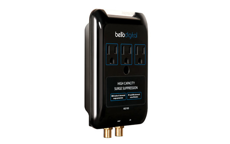 Bell'O AS2103 3AC outlet(s) Black surge protector