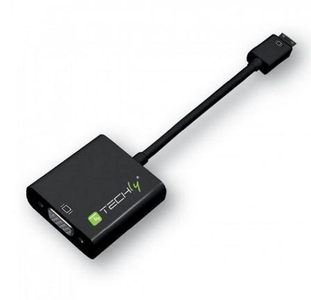 Techly IDATA HDMI-VGA4 HDMI C VGA Schwarz Kabelschnittstellen-/adapter
