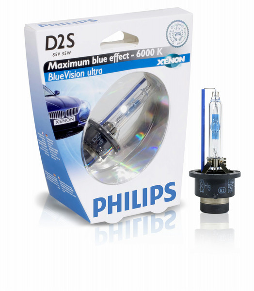 Philips BlueVision ultra Xenon car headlight bulb 85122BVUS1