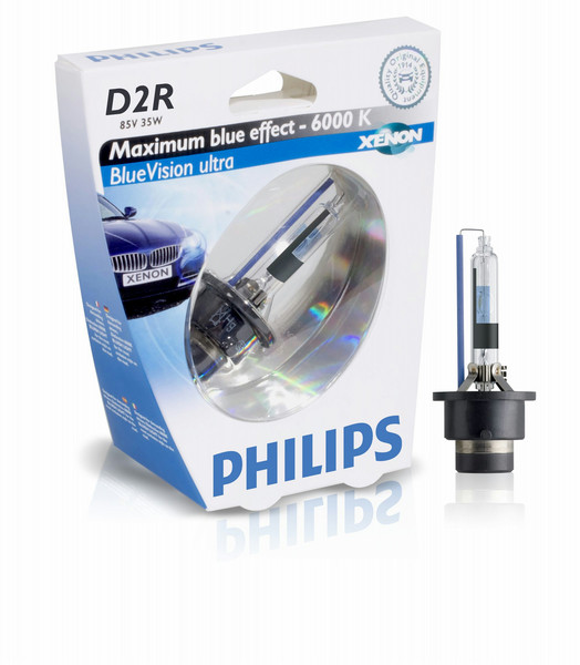 Philips BlueVision ultra Xenon car headlight bulb 85126BVUS1