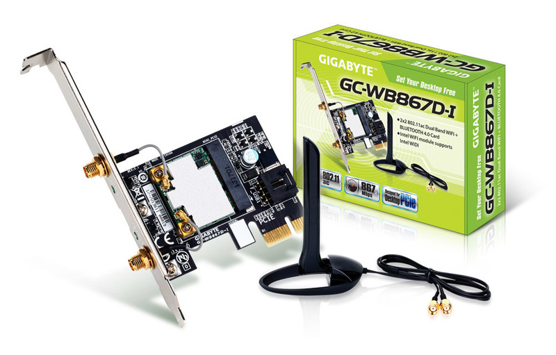 Gigabyte GC-WB867D-I Внутренний WLAN/Bluetooth 867Мбит/с сетевая карта