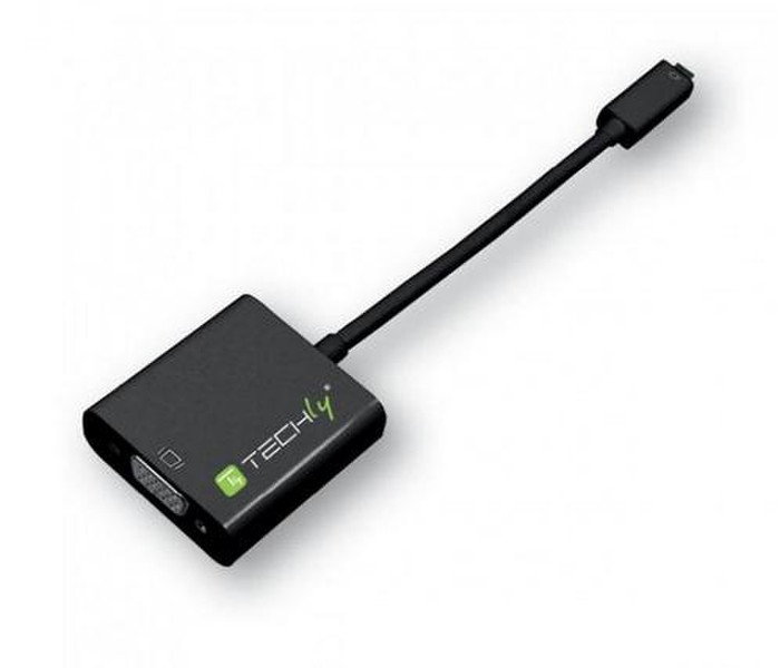 Techly IDATA HDMI-VGA5 HDMI D VGA Schwarz Kabelschnittstellen-/adapter