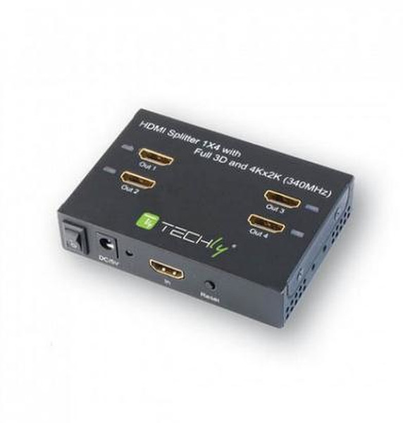 Techly IDATA HDMI4-14 HDMI HDMI 4x Черный кабельный разъем/переходник