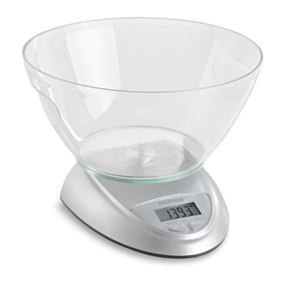 Meliconi 656100 Electronic kitchen scale Silver,Transparent