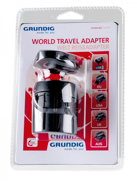Grundig 42170778 Universal Universal Black power plug adapter