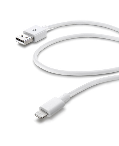 Cellularline USBDATACMFIIPDW 1м USB A Lightning Белый кабель USB
