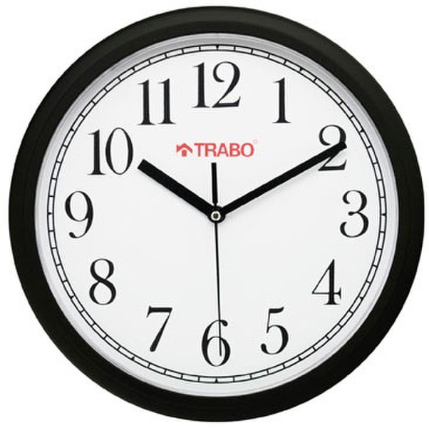 TRABO FP034N Quartz wall clock Circle Black wall clock