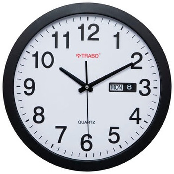 TRABO FP037N Quartz wall clock Круг Черный настенные часы