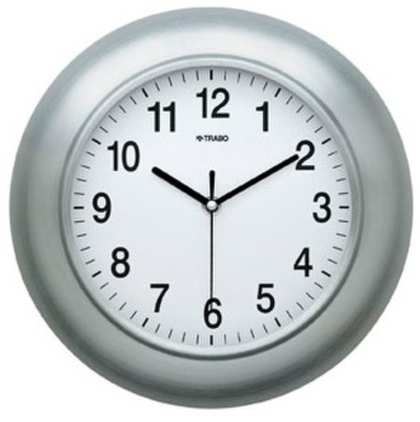 TRABO FP002 Quartz wall clock Circle Silver wall clock