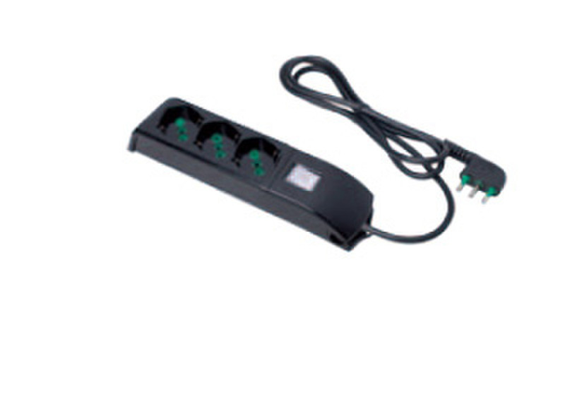 FME 46111 3AC outlet(s) 1.5m Schwarz Verlängerungskabel