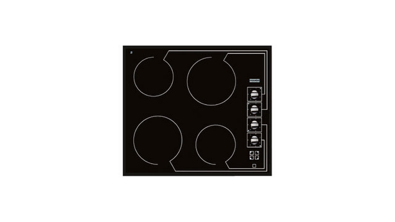 Franke FHC 604 4CR M Eingebaut Ceramic hob Schwarz