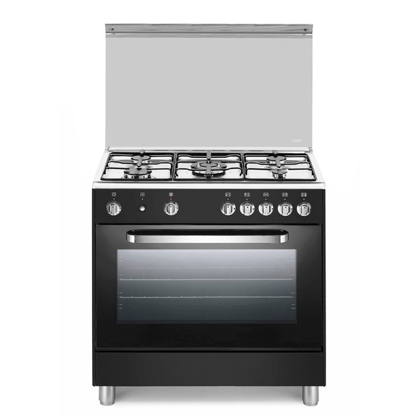 Bestron LT85C41NC Отдельностоящий Gas hob B Черный, Cеребряный кухонная плита