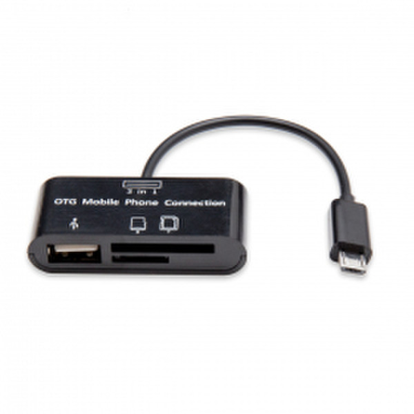 SYBA CL-CRD50061 USB 2.0 Черный устройство для чтения карт флэш-памяти