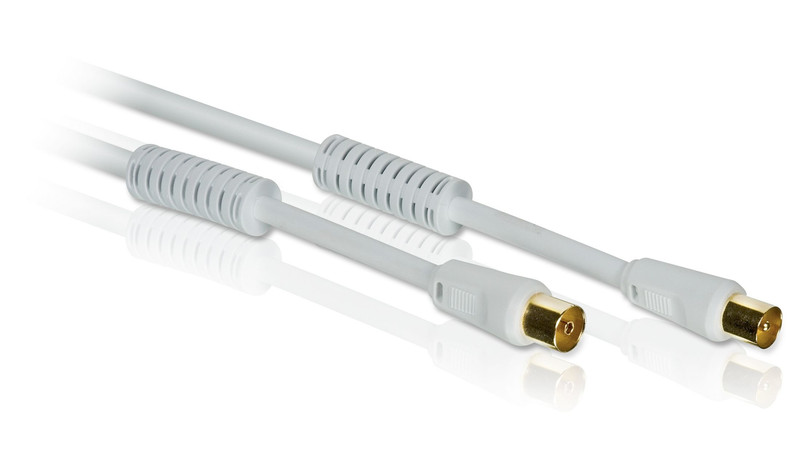 Philips SWV2822W 2 m > 75 dB Ferrite core PAL coax cable