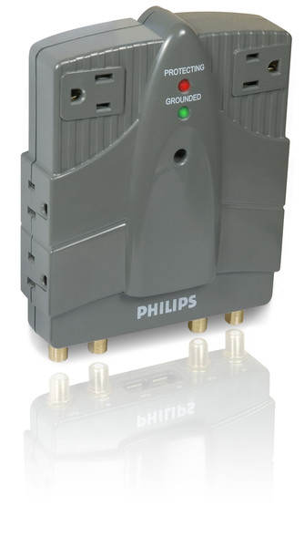 Philips SPP2360WA Wall tap 6 outlets Surge protector