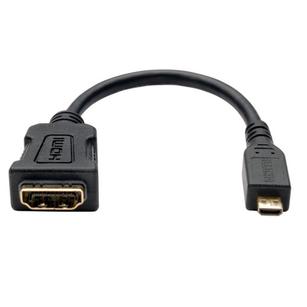 Tripp Lite Micro HDMI to HDMI Adapter for Ultrabook / Laptop / Desktop PC - 1920 x 1200 / 1080p, (Type D M/F), 15.24 cm (6-in.)