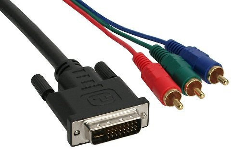 InLine DVI-I - 3 x RCA M-M 1m