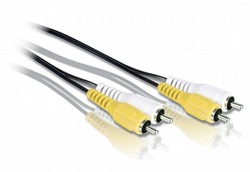Philips SWV2202W 6 ft Mono audio Composite A/V cable composite video cable