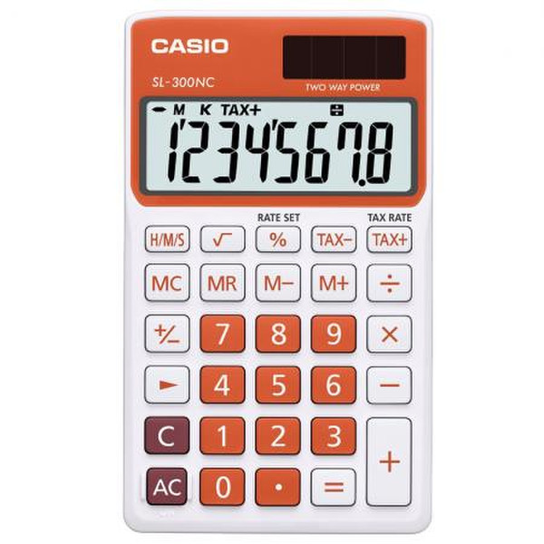 Casio SL-300NC Карман Display calculator Оранжевый