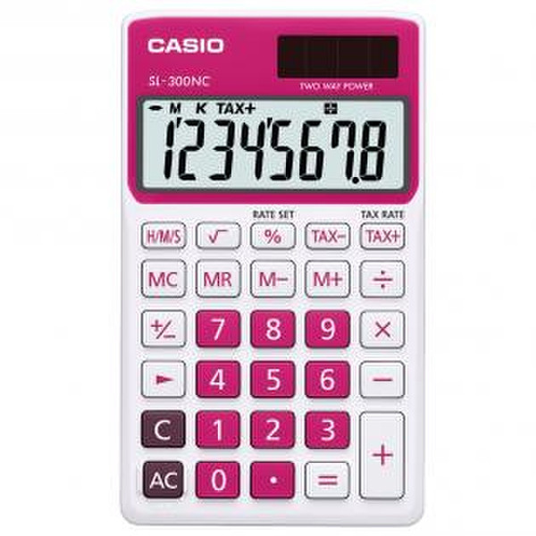 Casio SL-300NC Tasche Display calculator Rot