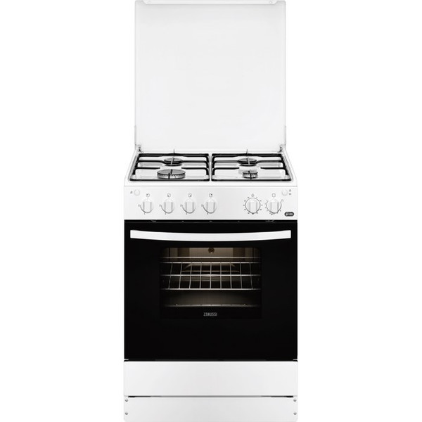 Zanussi ZCG61211WA Freistehend Gas hob Weiß Küchenherd