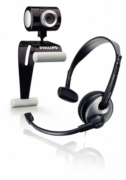 Philips SPC505NC/27 0.3МП 640 x 480пикселей USB 1.1 Черный, Cеребряный вебкамера