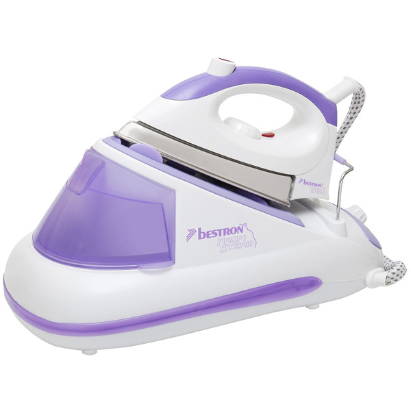 Bestron AST9000 0.8L Stainless Steel soleplate Purple,White steam ironing station
