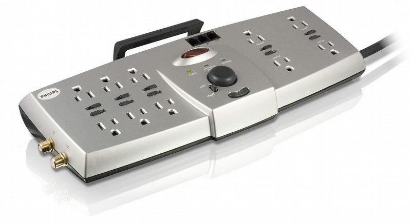 Philips SPP7355WC Resettable 10 outlets Surge protector