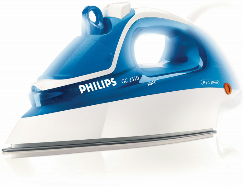 Philips RI2510/12 Утюг для сухой глажки и отпаривания 1450Вт Синий, Белый утюг