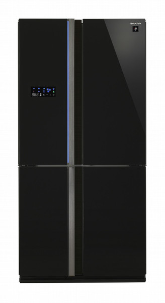 Sharp Home Appliances SJFS820VBK freestanding 600L A++ Black side-by-side refrigerator