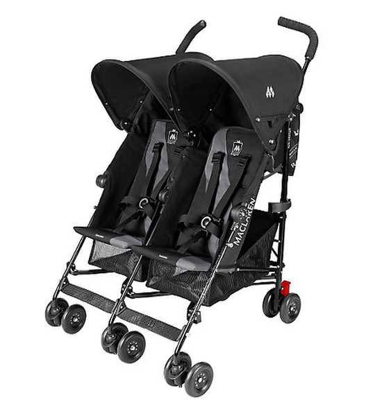 Maclaren Twin Triumph Side-by-side stroller 2место(а) Черный, Древесный уголь