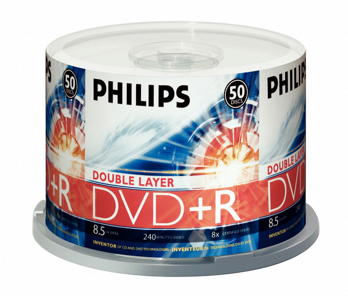 Philips DR8S8B50F 8.5GB/240min 8x Double layer DVD+R