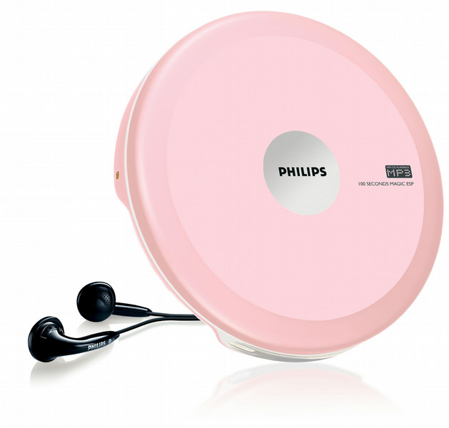 Philips EXP2544/02 Portable CD player Розовый, Cеребряный CD-плеер