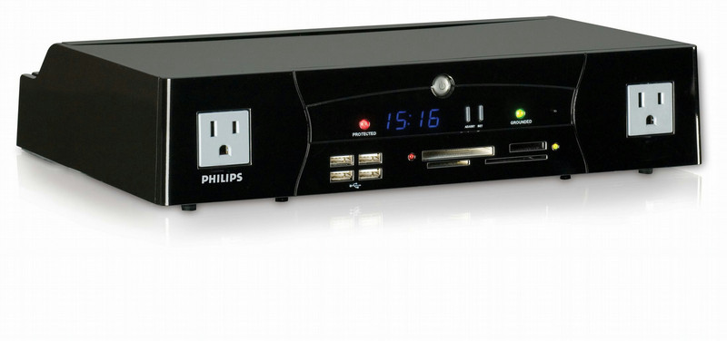 Philips SPP4420WA/17 8розетка(и) Черный сетевой фильтр