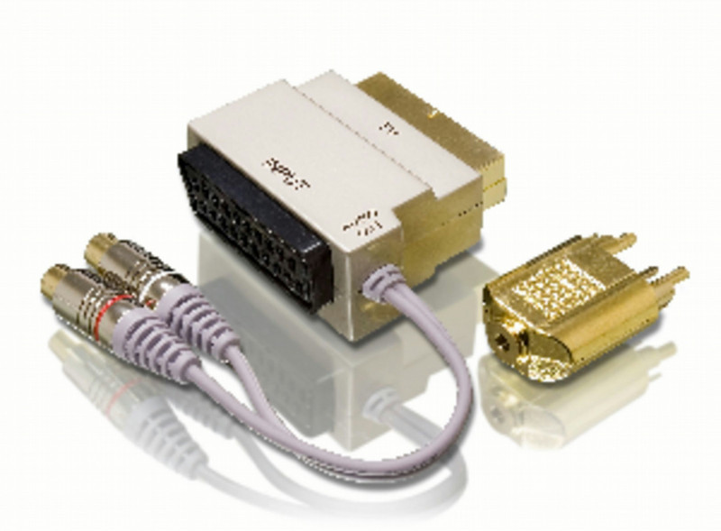Philips SWV3562/10 2xRCA Scart Золотой, Белый кабельный разъем/переходник