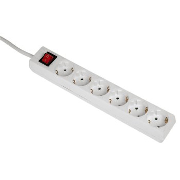 Hama 00108833 6AC outlet(s) 230V 5m Weiß Spannungsschutz