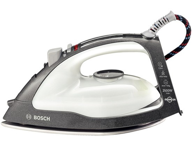 Bosch TDA46MOVE2 Dry & Steam iron Palladium soleplate 2500W Weiß Bügeleisen