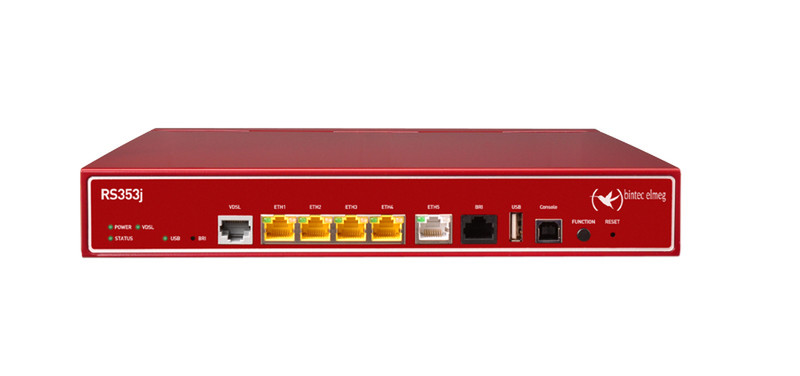 Funkwerk RS353jv ADSL2+ Eingebauter Ethernet-Anschluss Rot