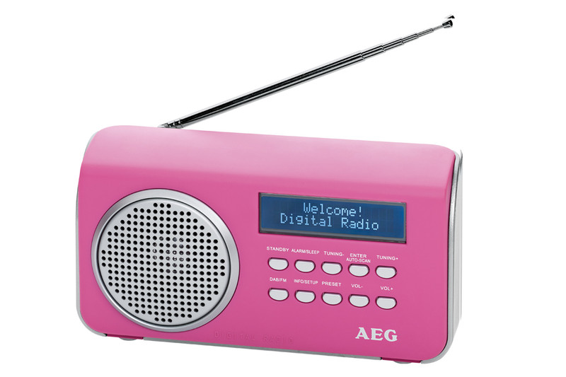 AEG DAB 4130 Портативный Цифровой Розовый радиоприемник