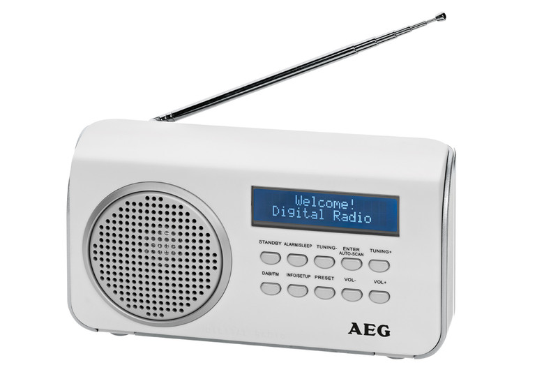 AEG DAB 4130 Tragbar Digital Weiß Radio