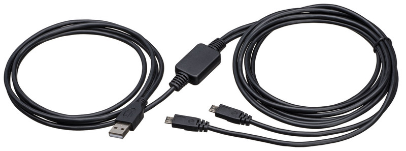 Bigben Interactive PS4DUALUSBCHARGE 3м USB A 2 x Micro-USB B Черный кабель USB