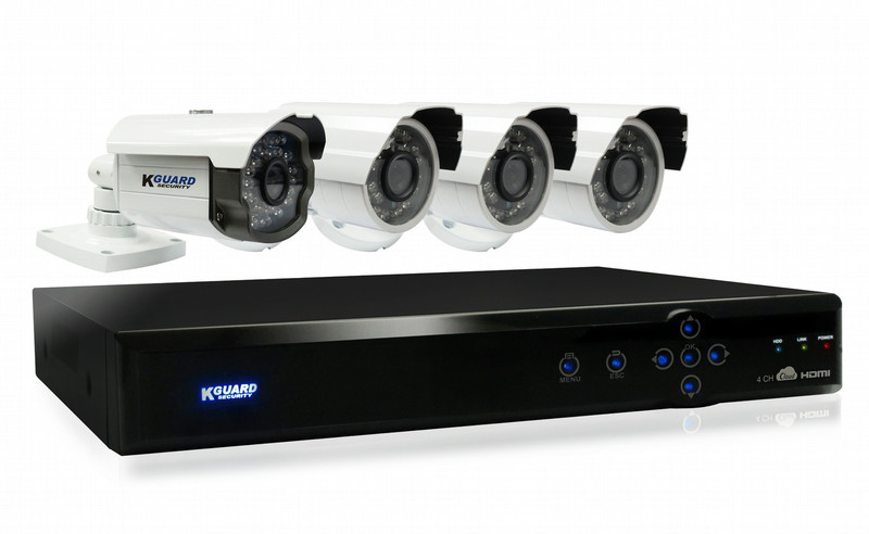 Kguard AR421-CKT001 Surveillance Combo Kit Black digital video recorder