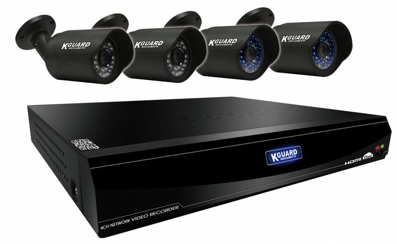 Kguard MR-4040 NVR Combo Kit Schwarz Digitaler Videorekorder (DVR)