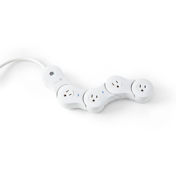 Quirky Pivot Power 4AC outlet(s) 1m White surge protector